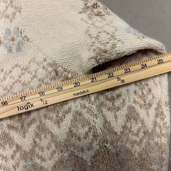 Vintage 90s women's pattern cardigan sweater - Picture 4 of 6